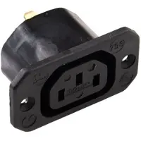 Kaiser Martin MK C13 IEC Steckdose Mit Erdanschluss 10A 70C Schwarz - 796/SW [5 Stück]