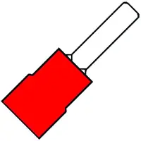 Klemko Isolierter Flacher Stiftverbinder P10 Rot 0.5-1.5mm2 - 100162 [100 Stück]