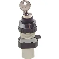 AirTec 3/2 M5 Schlüsselschalter Ventil Schwarz 0-12bar/0-168psi 30.5mm