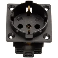 Kaiser Martin 1-Wege-Bündigstecker Kontakt IP20 Schwarz - 385/1/sw [35 Stück]