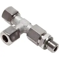 Tameson 8L & M12x1,5 rechtwinklige T-Verschraubung aus Edelstahl mit Außengewinde 315 bar einstellbar ISO 8434-1