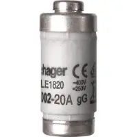 Hager D02 Sicherungseinsatz 20A 400V Mit Anzeige - LE1820 [5 Stück]