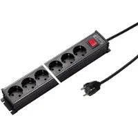 Kaiser Martin 6-Wege Steckdosenleiste mit Schalter 1,5m Kabel (Europäische Steckdose) - 1101ZL6SW15
