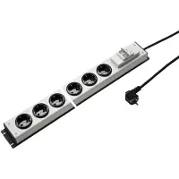 Kaiser Martin Power Strip 6 Steckdosen 90 Grad Leistungsschalter mit Kabel (Europäische Steckdose) - 1036ZL6L-SW3 [10 Stück]