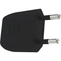 Kopp Euro Stromstecker 2.5A Seitenanschluss Schwarz - 177015001 [10 Stück]