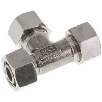 Tameson 15L Edelstahl rechtwinkliges T-Schneidfitting mit Drehgelenk 315 bar einstellbar ISO 8434-1