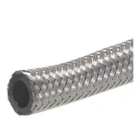 Tameson Öl- und Kraftstoffschlauch mit Edelstahlumflechtung 11,5x16,5 mm 10 m