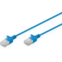 Digitus CAT 6 U-UTP Slim Patchkabel, 2 m, Blau, 2 m, Cat6, U/UTP (UTP), RJ-45, RJ-45, Blau