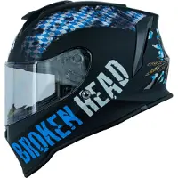 Broken Head Integralhelm Bavarian Patriot + Blau Verspiegeltes Visier Ltd. : XS (53-54 cm) Größe: XS (53-54 cm)