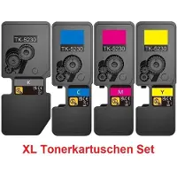 Inkpro XL Tonerkartuschen Set TK-5230 Schwarz, Cyan, Magenta, Gelb kompatibel mit Kyocera ECOSYS M5521 cdn, M5521 cdw, P5021 cdn, P5021 cdw