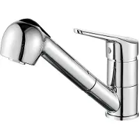 OEM Edelstahl-Küchenarmatur, ausziehbar, 360° drehbar, 2 Strahlarten, Chromsilber