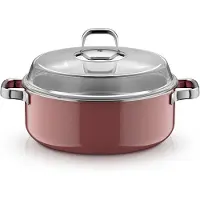WMF FT Mineral Pro Pots Fusiontec Mineral Pro, Schmortopf mit Deckel, 28 cm, Rose Quartz
