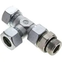 Tameson 30S & G1-1/4'' rechtwinkliges T-Stück aus verzinktem Stahl mit Außengewinde 400 bar einstellbar ISO 8434-1