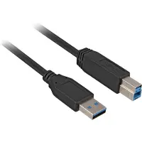 Sharkoon 3m, USB3.0-A/USB3.0-B, 3 m, USB A, USB B, USB 3.2 Gen 1 (3.1 Gen 1), Männlich/Männlich, Schwarz