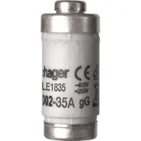 Hager D02 Sicherungselement 35A 400V Klasse Gg Mit Anzeige - Le1835 [10 Stück]