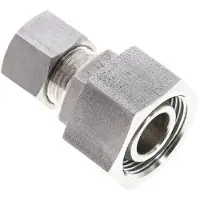 Tameson 12L & 18L Edelstahl-Kompressionsverschraubung mit Drehgelenk 315 bar FKM O-Ring-Dichtkonus ISO 8434-1