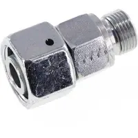 Tameson 15L & G3/8'' Verzinkter Stahl Gerades Drehgelenk mit Außengewinde 315 bar NBR O-Ring Dichtungskonus Einstellbar ISO 8434-1