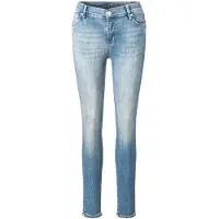 JOOP! Slim-fit-Jeans JOOP "Sol", Damen, Gr. 29, Länge 32, blau (bright blau), Denim/Jeans, Obermaterial: 87% Baumwolle, 11% Polyester, 2% Elasthan, slim fit lang, Jeans Slim-fit-Jeans, mittlere Leibhöhe
