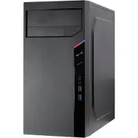 Inter-Tech IT-6505 Retro, Micro Tower, PC, Schwarz, micro ATX, 14 cm, 29 cm