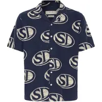 !Solid Leinenhemd SOLID "Leinenhemd SDUte", Herren, Gr. S, N-Gr, blau (193932 naval academy), Obermaterial: 58% Leinen LI. 42% Viskose CV., Hemden Leinenhemd