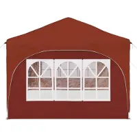 vidaXL Pop-up Partyzelt 575 x 288 x 245 cm Terrakotta Oxford-Stoff