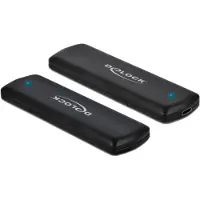 DeLOCK 42615, SSD-Gehäuse, M.2, M.2, 10 Gbit/s, USB Anschluss, Schwarz
