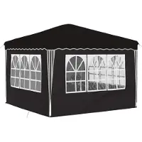 vidaXL Pop-up Partyzelt 288 x 288 x 245 cm Schwarz Oxford-Stoff