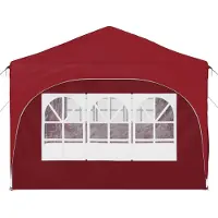 vidaXL Pop-up Partyzelt 575 x 288 x 245 cm Bordeauxrot Oxford-Stoff
