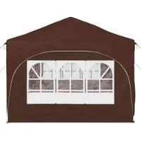 vidaXL Pop-up Partyzelt 575 x 288 x 245 cm Braun Oxford-Stoff