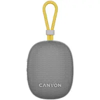 Canyon OnMove 12, tragbarer Bluetooth v5.3 Lautsprecher, 5W, TWS, IPX7, 12 Stunden, USB-C Laden, grau