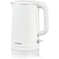 Cloer 4321, 1,5 l, 1500 W, Weiß, Kunststoff, Edelstahl, Wasserstandsanzeige, Überhitzungsschutz