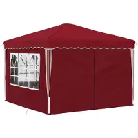 vidaXL Pop-up Partyzelt 288 x 288 x 245 cm Bordeauxrot Oxford-Stoff