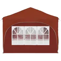 vidaXL Pop-up Partyzelt 575 x 288 x 245 cm Terrakotta Oxford-Stoff