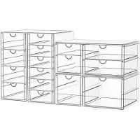 OEM Transparante en stapelbare ladebox set für verschiedene Aufbewahrungsbedürfnisse zu Hause und im Büro