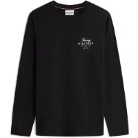 Tommy Hilfiger Script Stack Ls Regular Black Größe: XL | Longsleeves Outlet | Herren | Schwarz