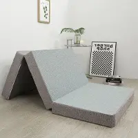 Markenlos Faltmatratze 15 cm Gel-Memory-Schaum - Faltbar - Gästematratze - Waschbarer Bezug - 135 x 190 x 15 cm