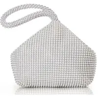 OEM Elegante Gala-Handtas in Satin mit Strass-Verzierungen