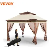 Markenlos Faltpavillon - Wetterfest und UV-geschützt - Beige