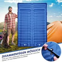 Markenlos Campingmatratze 12 cm dick mit Fußpumpe und Kissen - ultraleicht, wasserdicht