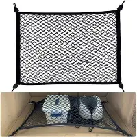 OEM Camper-Scheidungsnet, 80 x 60 cm, 4 stevige Haken, für Hundekoffer, Kofferraumnet, Bagagebefestigung