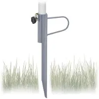 OEM Gartenständer 32 mm Stangen - für Garten Camping Strand - metallischer Dachständer - grauer Stahl