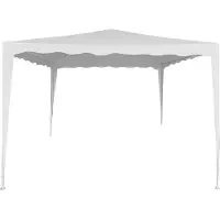 OEM Demontierbare Pergoletür 300 x 300 x 250 cm - Weiß - Außen - Schattenspender für Terrassen/Caravans - Komfortabel zu Installieren