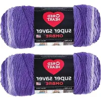 Markenlos Jumbo Acrylgarn 283g 10oz 2-Pack - Violett Ombre - 400 Yards