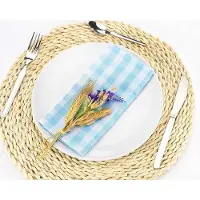 OEM Waschbare Querformat-Tücher - 6 Stück - Himmelblau - 45 x 45 cm