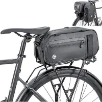 Unyqoos Fahrradtasche 26 L wasserdichte Fahrradtasche für Gepäckträger - Schwarz