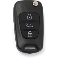 OEM Fernbedienung für Autos mit 3 Tasten in schwarzem Kunststoff und faltsamer Hülle.