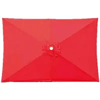 OEM Ersatz-Sonnenschirm für 10ft x 6,5ft 6-Ribbengarten-Schirm für draußen, UV-Schutz für Schwimmbad, Garten, Hinterhof (nur Schirm) - rot - 2x3m