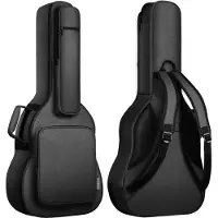 JMXZ Azomor Wasserdichte gepolsterte Gitarrentasche mit Reißverschlüssen und Schulterriemen