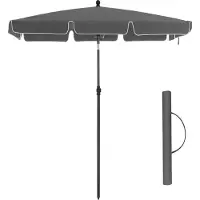 OEM Rechteckige Gartensonnensegel – Polyester – Mit Tragetas – Ohne Standard – Garten- und Balkonschirm – Grau