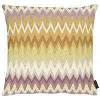 Apelt Dekokissen "Zigzag", gelb, orange, natur, mauve, bedruckt, B:49cm H:0,5cm L:49cm, Baumwolle, Dekokissen_Sitzkissen_Kissenhüllen, Dekokissen, Zickzack-Muster